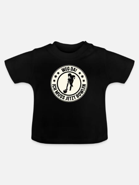 Bowling - Baby Bio-T-Shirt mit Rundhals - Schwarz