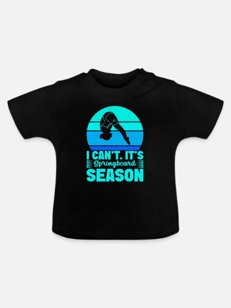 Kunstspringen Turmspringer Sprungbrett - Baby Bio-T-Shirt mit Rundhals - Schwarz