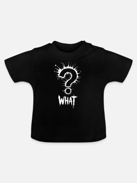 What Fragezeichen Splash - Baby Bio-T-Shirt mit Rundhals - Schwarz