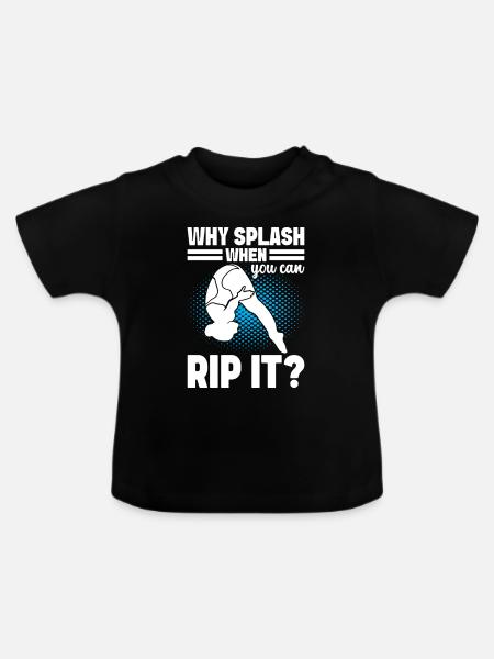 Kunstspringen Turmspringer Sprungbrett - Baby Bio-T-Shirt mit Rundhals - Schwarz