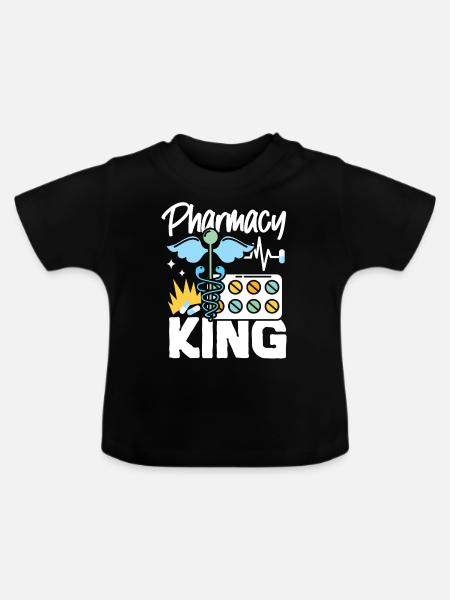 Pharmacy Tech Technician - Baby Bio-T-Shirt mit Rundhals - Schwarz