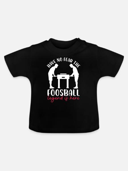 Foosball Legend Design - Baby Bio-T-Shirt mit Rundhals - Schwarz