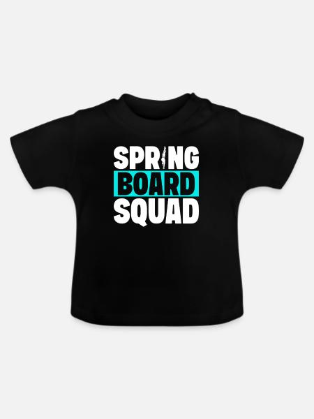 Kunstspringen Turmspringer Sprungbrett - Baby Bio-T-Shirt mit Rundhals - Schwarz