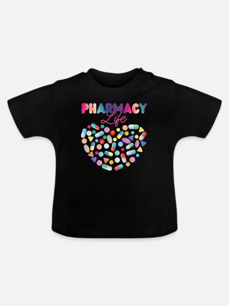 Pharmacy Tech Technician - Baby Bio-T-Shirt mit Rundhals - Schwarz