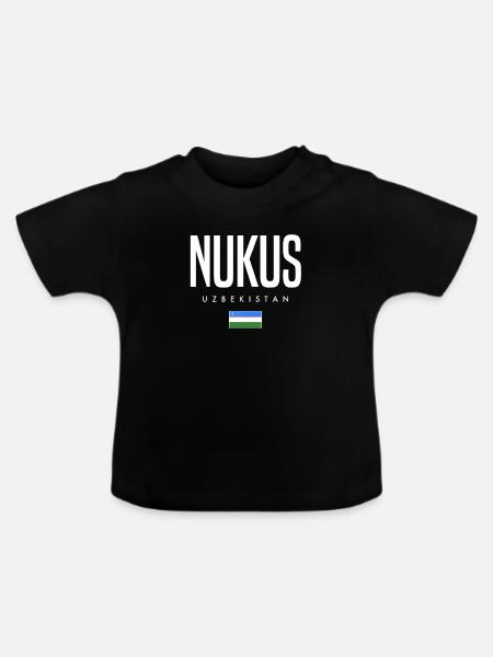 Nukus Usbekistan - Baby Bio-T-Shirt mit Rundhals - Schwarz