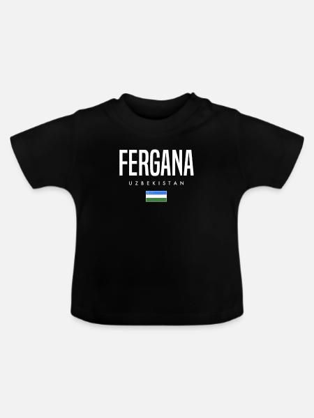 Fergana Usbekistan - Baby Bio-T-Shirt mit Rundhals - Schwarz