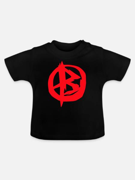 b - Baby Bio-T-Shirt mit Rundhals - Schwarz