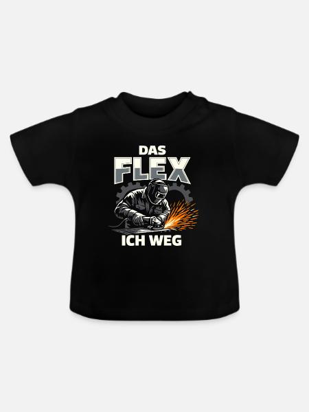 Schweißer Flex Schleifer Lustig Geschenk - Baby Bio-T-Shirt mit Rundhals - Schwarz