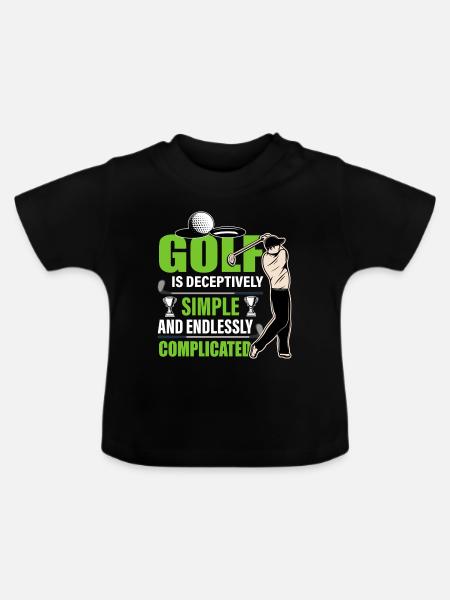 Golf - Baby Bio-T-Shirt mit Rundhals - Schwarz