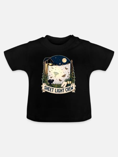 SHEET LIGHT CREW - Baby Bio-T-Shirt mit Rundhals - Schwarz