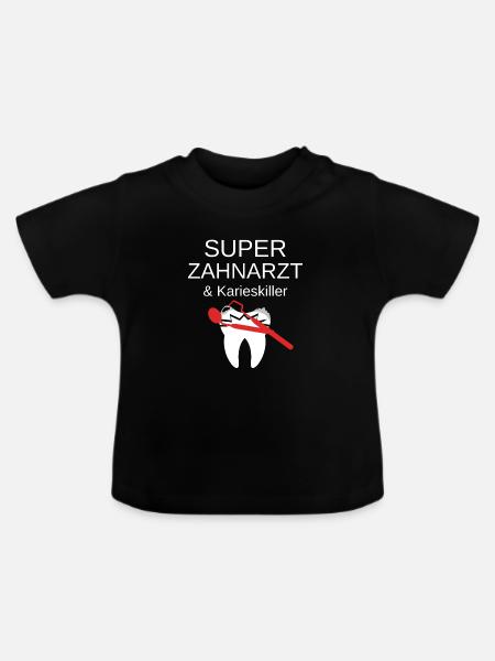 Zahnarzt - Baby Bio-T-Shirt mit Rundhals - Schwarz