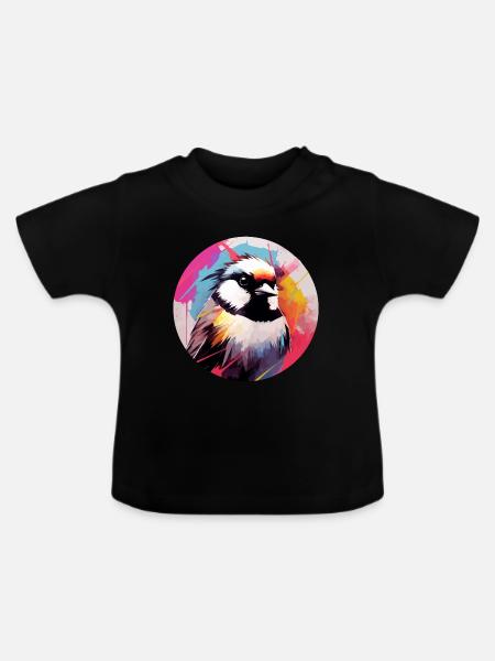 Meise - Baby Bio-T-Shirt mit Rundhals - Schwarz