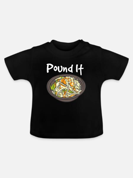 Pfund es - Baby Bio-T-Shirt mit Rundhals - Schwarz