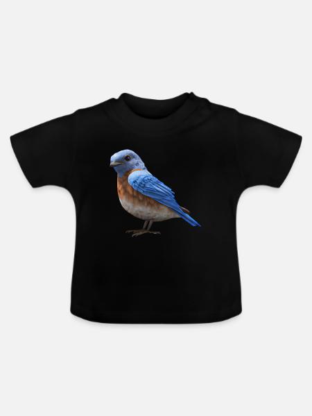 Hüttensänger Vogel Design - Baby Bio-T-Shirt mit Rundhals - Schwarz