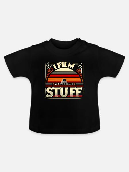 I Film Stuff 21 - Baby Bio-T-Shirt mit Rundhals - Schwarz