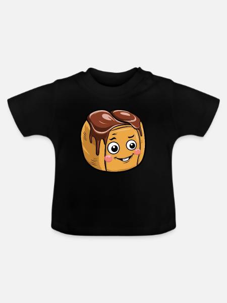 Yorkshire Pudding Geschenk - Baby Bio-T-Shirt mit Rundhals - Schwarz