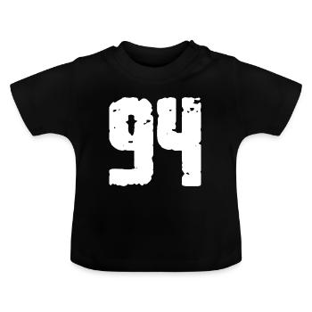94 Number Vintage - Baby Organic T-Shirt with Round Neck - black - Front