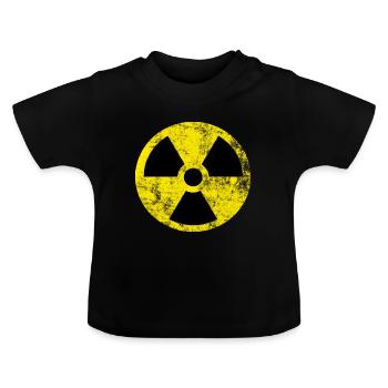 Radioaktivität Symbol Nuklear Atomkraft Röntgen Ge - Baby Bio-T-Shirt mit Rundhals - Schwarz - Vorne