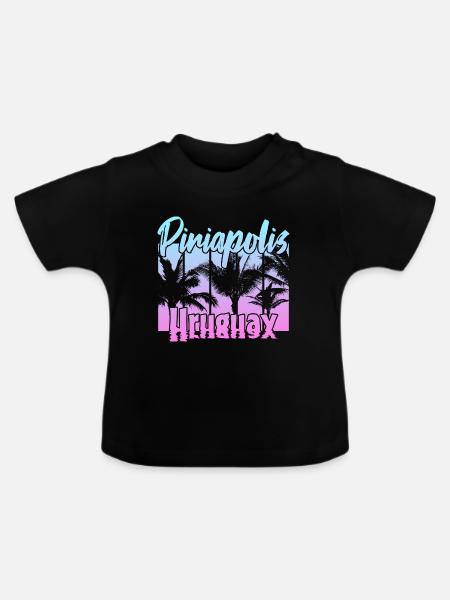 Piriápolis Uruguay - Baby Bio-T-Shirt mit Rundhals - Schwarz