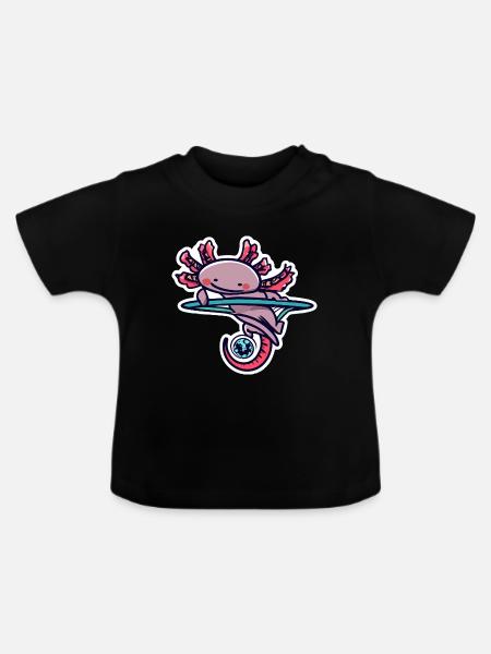 Hulahoop - Baby Bio-T-Shirt mit Rundhals - Schwarz
