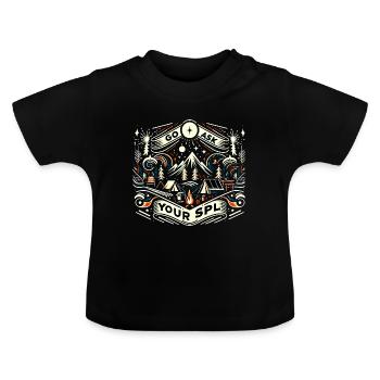 Go Ask Your Spl 8 - Baby Organic T-Shirt with Round Neck - black - Front