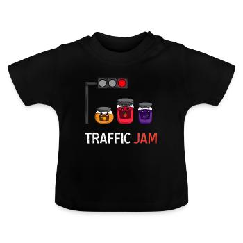 Stau Lustiger Illustrator Gift - Baby Bio-T-Shirt mit Rundhals - Schwarz - Vorne