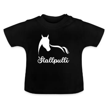 Stallpulli - Baby Bio-T-Shirt mit Rundhals - Schwarz - Vorne