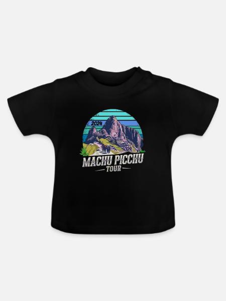 Machu Picchu Tour 2024 - Baby Bio-T-Shirt mit Rundhals - Schwarz