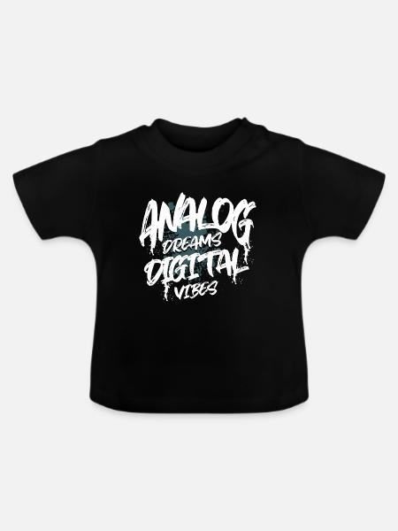 Synthesizer - Baby Bio-T-Shirt mit Rundhals - Schwarz