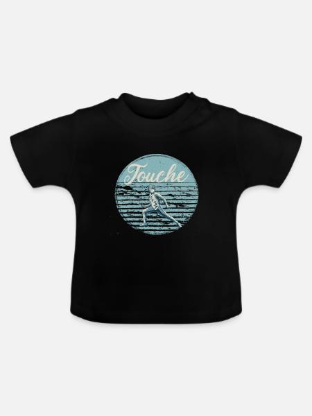 Fechten Fechtspruch Fechtkampf - Baby Bio-T-Shirt mit Rundhals - Schwarz
