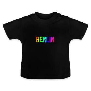 Berlin - T-shirt bio col rond Bébé - noir - Devant