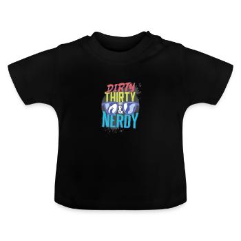 Dirty Nerdy - Baby Bio-T-Shirt mit Rundhals - Schwarz - Vorne