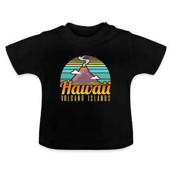 Hawaii Volcano Islands Vintage Souvenir - Baby Bio-T-Shirt mit Rundhals - Schwarz - Vorne