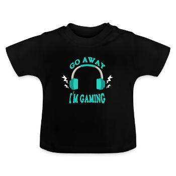 Jeu S’en aller je joue - T-shirt bio col rond Bébé - noir - Devant