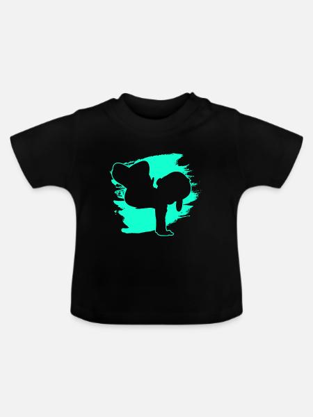 Breakdancer Breakdancing Junge - Baby Bio-T-Shirt mit Rundhals - Schwarz