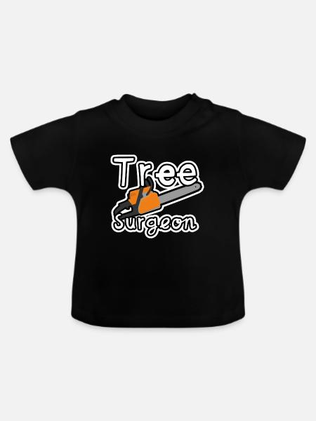 Baumchirurg - Baby Bio-T-Shirt mit Rundhals - Schwarz