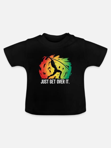 Stabhochspringer-Geschenk - Baby Bio-T-Shirt mit Rundhals - Schwarz