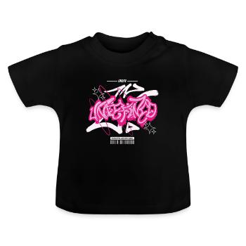 Graffiti urbain streetwear - T-shirt bio col rond Bébé - noir - Devant