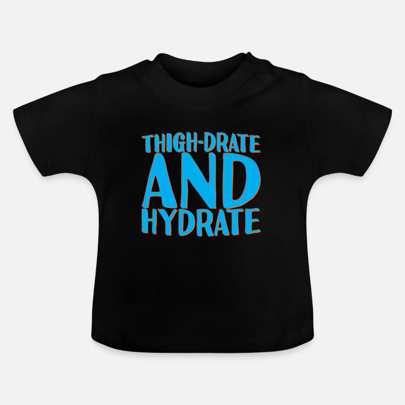 Cuisse-Drate Et Hydrater 2 - T-shirt bio col rond Bébé - noir