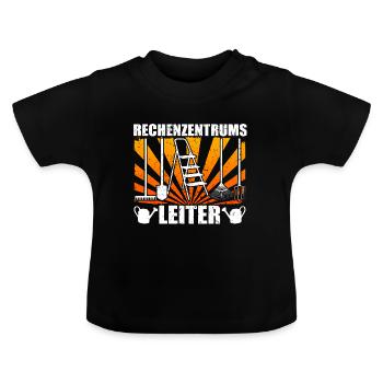 Rechenzentrumsleiter Rechen & Leiter Garten - Baby Bio-T-Shirt mit Rundhals - Schwarz - Vorne