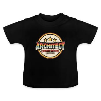 Architecte - T-shirt bio col rond Bébé - noir - Devant