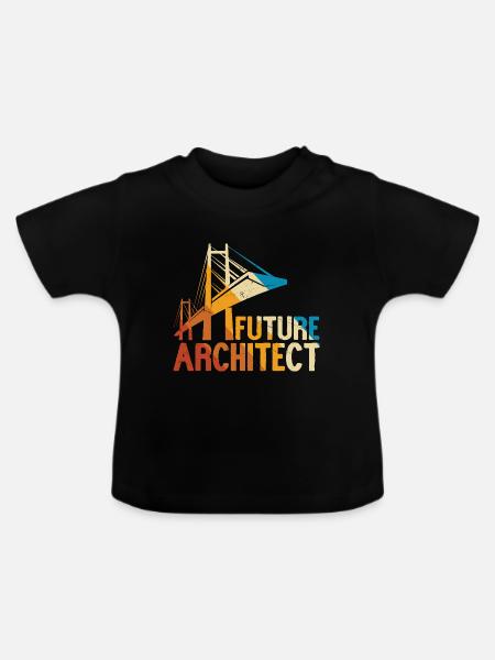 Architekt - Baby Bio-T-Shirt mit Rundhals - Schwarz