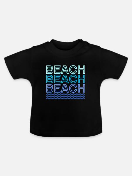 SOMMER URLAUB - Baby Bio-T-Shirt mit Rundhals - Schwarz