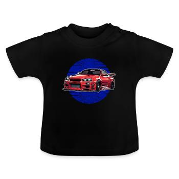 Jdm Halloween edition / Tuning Mechanic Costume - Baby Organic T-Shirt with Round Neck - black - Front