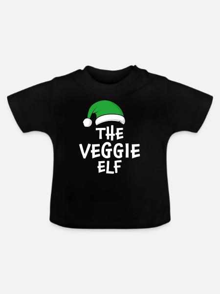 Die vegetarische Elfe - Baby Bio-T-Shirt mit Rundhals - Schwarz