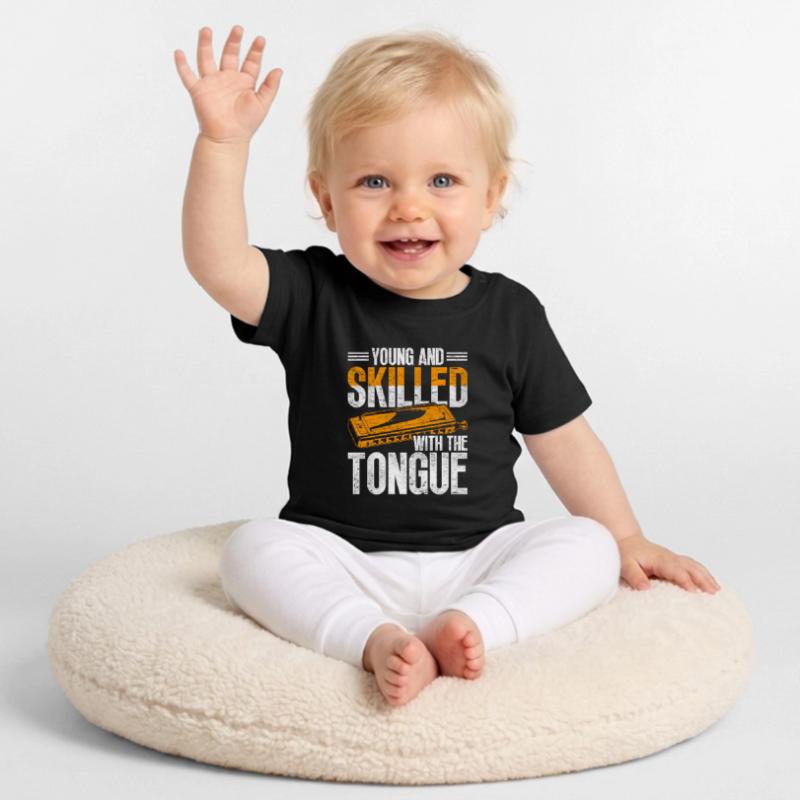 Harmonica harmonica player Baby Organic T-Shirt with Round Neck