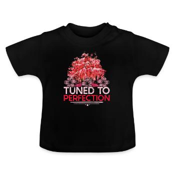 Tuning de voiture de sport automobile réglé à la perfection - T-shirt bio col rond Bébé - noir - Devant