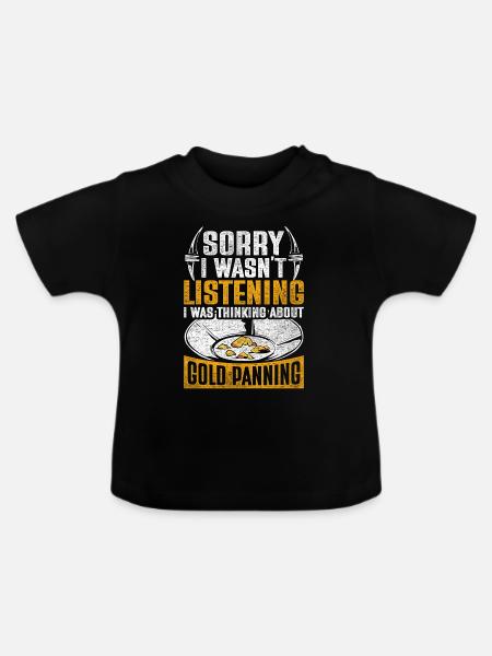 Goldschürfer Goldgräber Goldsucher - Baby Bio-T-Shirt mit Rundhals - Schwarz