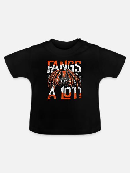 Vogelspinne Fangs A Lot - Baby Bio-T-Shirt mit Rundhals - Schwarz