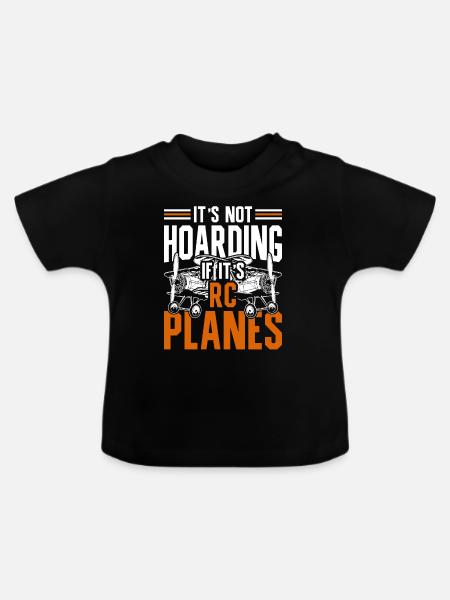 Modellflugzeuge - Baby Bio-T-Shirt mit Rundhals - Schwarz